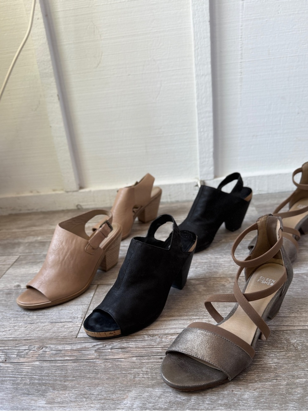 Eileen Fisher | Lot of 3 Pairs | 2-Size 8 & 
1-Size 8.5 | Block Heel | GUC
